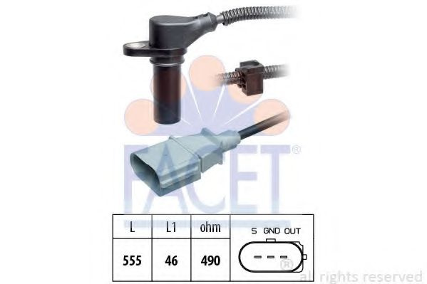Senzor impulsuri, arbore cotit SEAT ALHAMBRA (7V8, 7V9) (1996 - 2010) FACET 9.0505 piesa NOUA