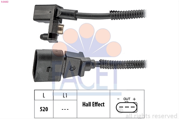 Senzor Impulsuri, Arbore Cotit; Senzor Impulsuri,volanta Facet Vw 9.0443