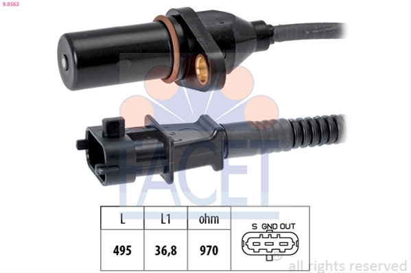 Senzor Impulsuri, Arbore Cotit; Senzor Impulsuri,volanta Facet Hyundai 9.0563