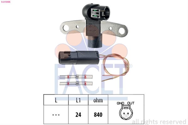 Senzor Impulsuri, Arbore Cotit; Senzor Impulsuri,volanta Facet Nissan 9.0199K