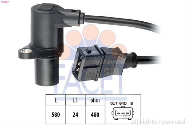 Senzor Impulsuri, Arbore Cotit; Senzor Impulsuri,volanta Facet Audi 9.0297