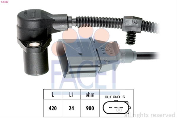 Senzor Impulsuri, Arbore Cotit; Senzor Impulsuri,volanta Facet Audi 9.0320