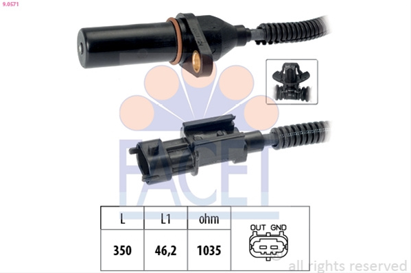 Senzor Impulsuri, Arbore Cotit; Senzor Impulsuri,volanta Facet Hyundai 9.0571