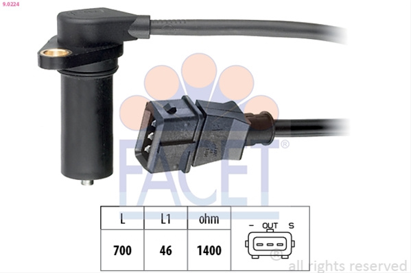 Senzor Impulsuri, Arbore Cotit; Senzor Impulsuri,volanta Facet Vw 9.0224