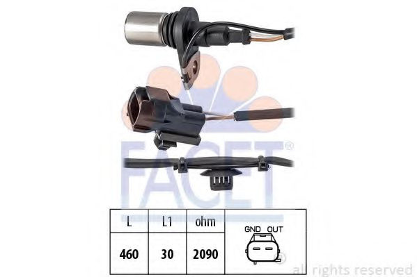 Senzor impulsuri, arbore cotit TOYOTA AURIS (NRE15, ZZE15, ADE15, ZRE15, NDE15) (2006 - 2012) FACET 9.0720 piesa NOUA