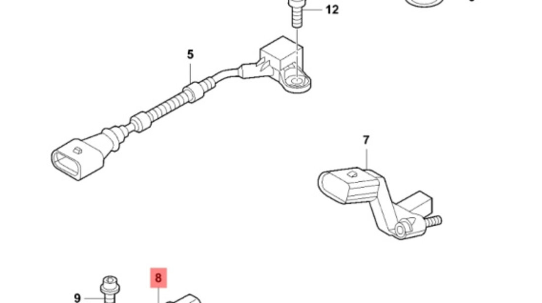 Senzor impulsuri arbore cotit Volkswagen Polo (9N1) Coupe 2003 1.2 6V VOLKSWAGEN POLO (9N_) [ 2001 - 2012 ] OEM 03D906433