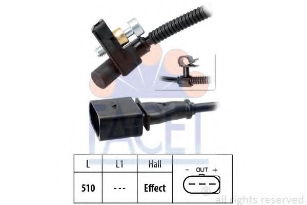 Senzor impulsuri, arbore cotit VW BORA Combi (1J6) (1999 - 2005) FACET 9.0446 piesa NOUA