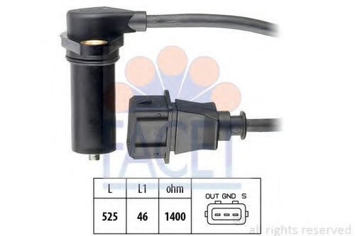 Senzor impulsuri, arbore cotit VW GOLF IV (1J1) (1997 - 2005) FACET 9.0219 piesa NOUA