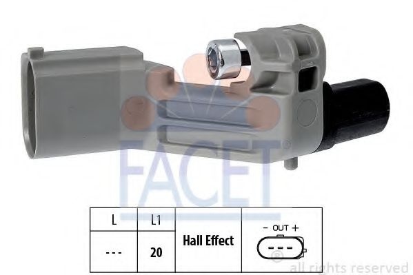 Senzor impulsuri, arbore cotit VW GOLF V (1K1) (2003 - 2009) FACET 9.0598 piesa NOUA