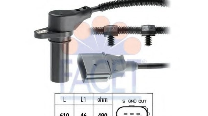 Senzor impulsuri, arbore cotit VW POLO (6N2) (1999 - 2001) FACET 9.0259 piesa NOUA