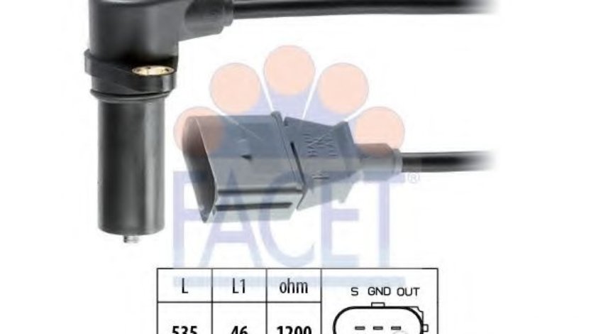 Senzor impulsuri, arbore cotit VW POLO CLASSIC (6KV2) (1995 - 2006) FACET 9.0391 piesa NOUA