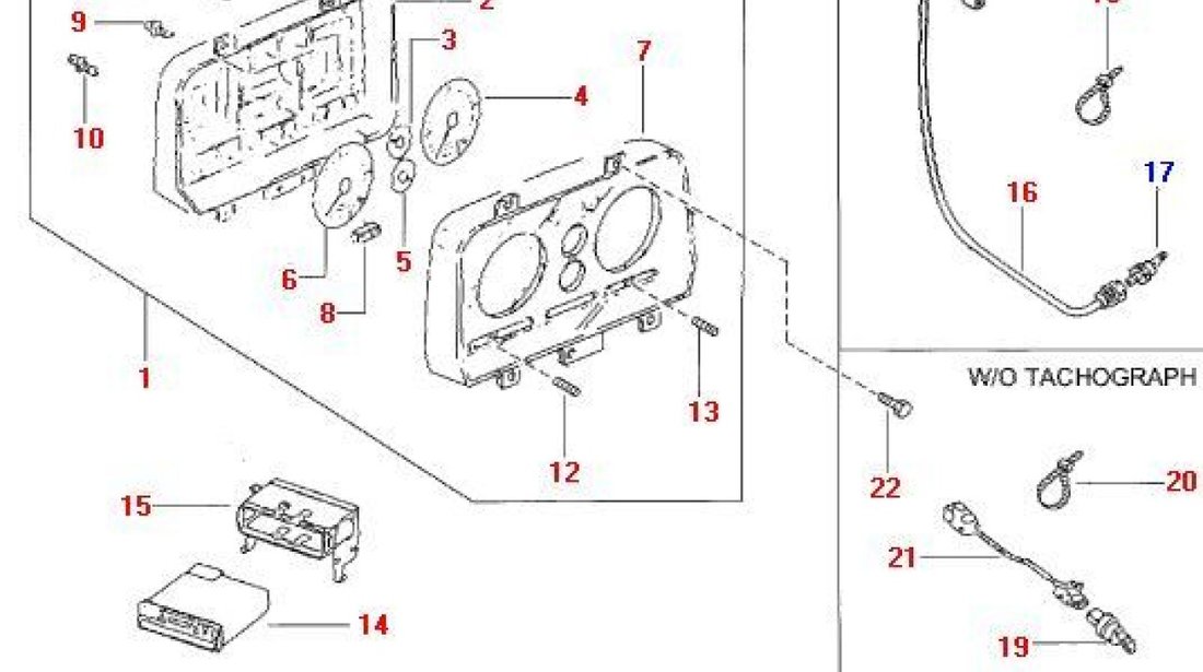 Senzor kilometraj model cu tahograf Nissan Cabstar E (poz.17) NISSAN 25010-MB40B