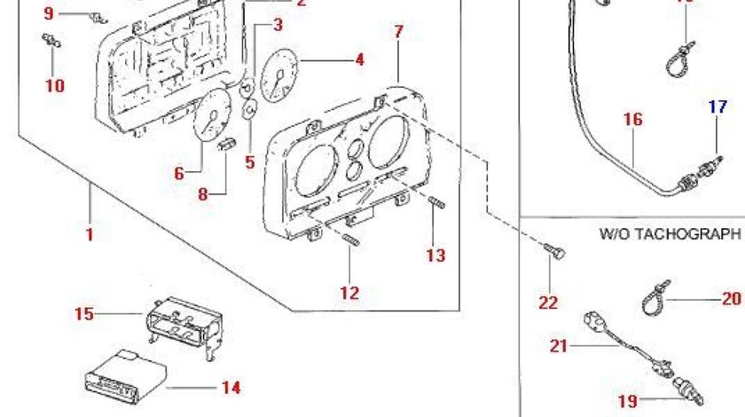 Senzor kilometraj model cu tahograf Nissan Cabstar E (poz.17) NISSAN 25010-MB40B