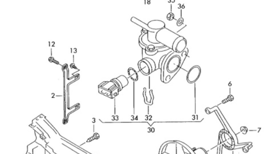 Senzor lichid racire Volkswagen Golf 4 (1997-2005) 059919501 OEM 059919501