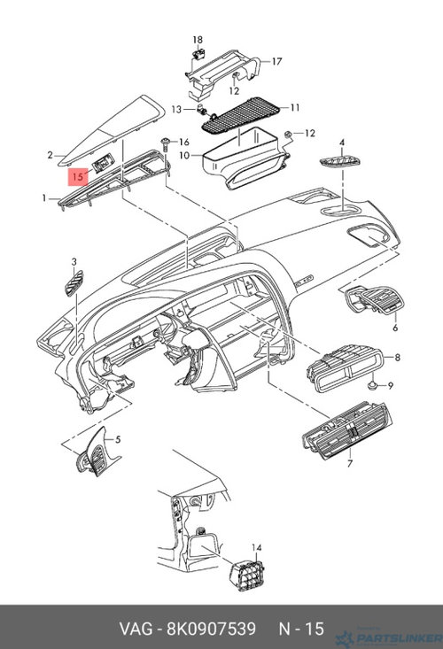 Senzor lumina Audi A4 B8 (8K) Avant 2011 2.0 TDI OEM 8K0907539