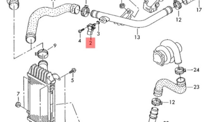 Senzor MAP 038906051C Seat Leon 1P 2.0 TDI DSG OEM 038906051C