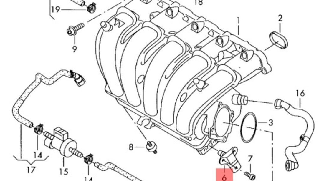 Senzor MAP Volkswagen Golf 5 1.6 FSI BAG 2005 OEM 036906051G