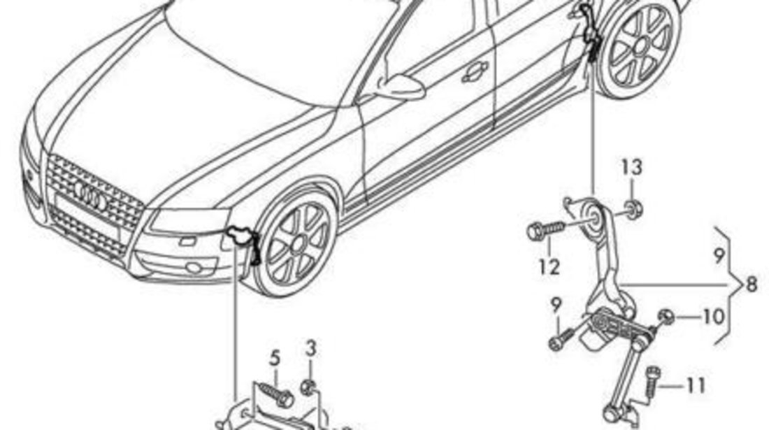 Senzor Nivel Reglaj Faruri Stanga Oe Audi A4 B8 2007-2015 8K0941285P