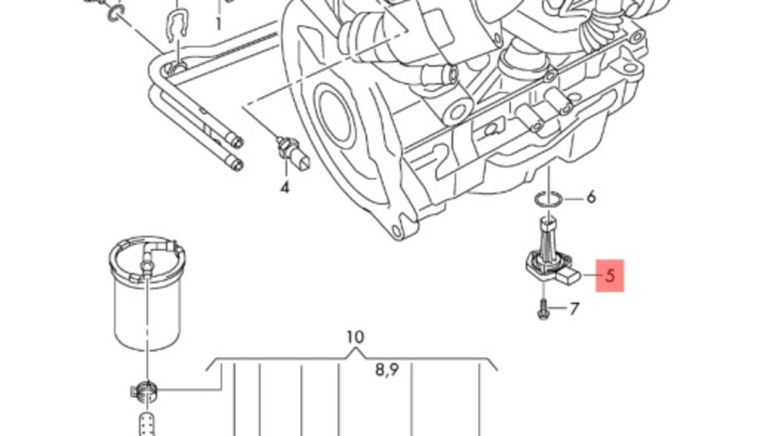 Senzor nivel ulei Audi A4 B8 2.0 TDI CAG Sedan 2009 OEM 03C907660G