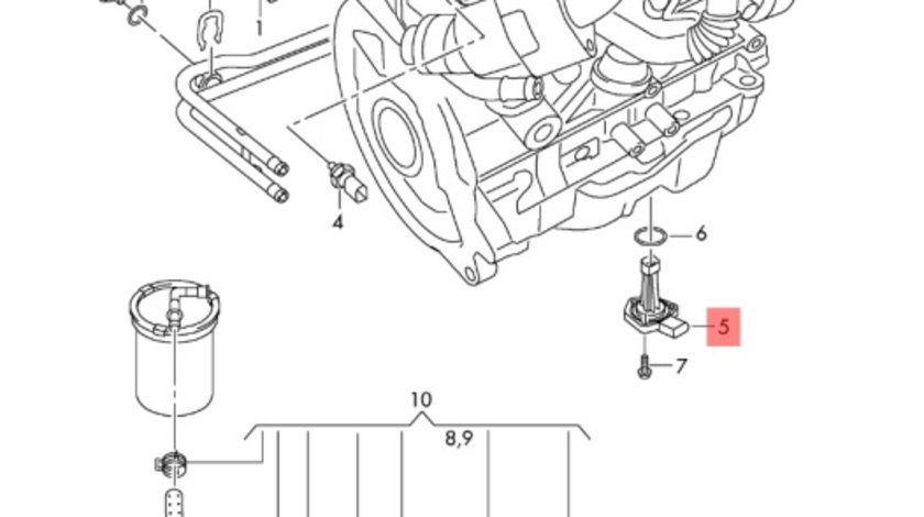 Senzor nivel ulei Volkswagen Passat B7 (365) Variant 2011 2.0 TDI OEM 03C907660G