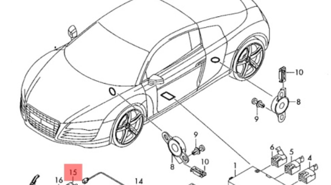 Senzor parcare Audi A4 B8 Avant 1S0919275A OEM 1S0919275A