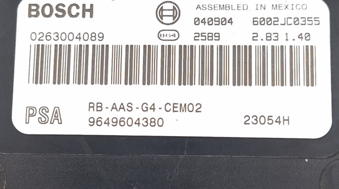 Senzor Parcare Citroen C5 (DC, DE, RC, RE) 2001 - 2008 0263004089, 9649604380, 6002JC0355, 23054H, 040904