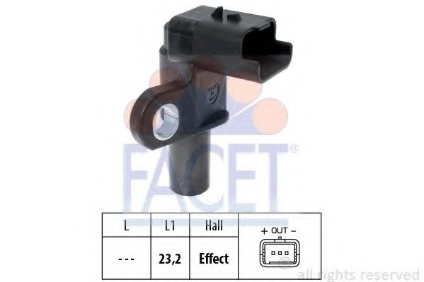 Senzor,pozitie ax cu came PEUGEOT BOXER platou / sasiu (244) (2001 - 2016) FACET 9.0332 piesa NOUA