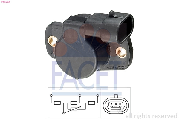 Senzor, Pozitie Clapeta Acceleratie Facet Dacia 10.5093