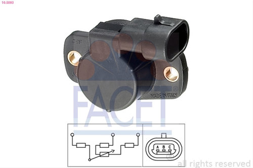 Senzor, Pozitie Clapeta Acceleratie Facet Dacia 10.5093