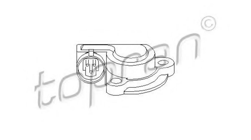 Senzor, pozitie clapeta acceleratie OPEL ASTRA G Combi (F35) (1998 - 2009) TOPRAN 206 028 piesa NOUA