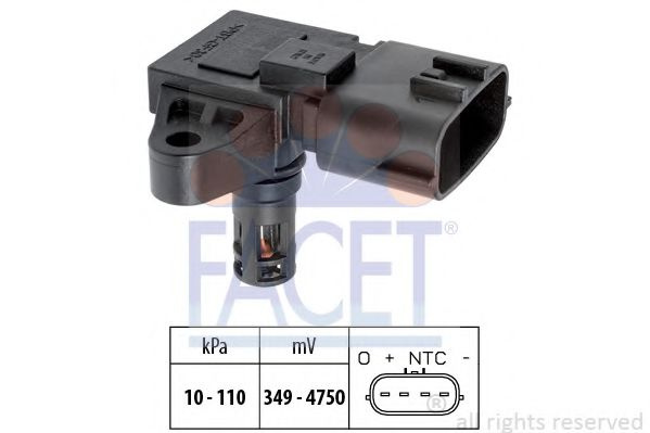 Senzor presiune aer NISSAN MICRA III (K12) (2003 - 2010) FACET 10.3126 piesa NOUA