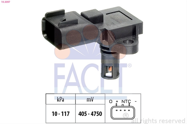 Senzor Presiune Aer; Senzor, Presiune Galerie Admisie Facet Ford 10.3097