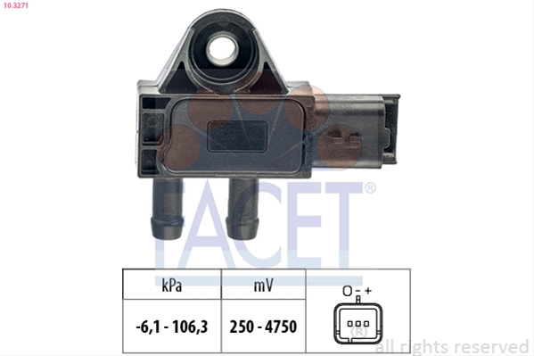 Senzor Presiune Aer; Senzor, Presiune Galerie Admisie Facet Opel 10.3271