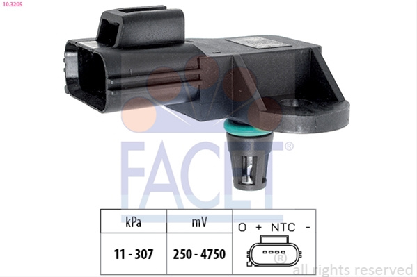 Senzor Presiune Aer; Senzor, Presiune Galerie Admisie Facet Ford 10.3205