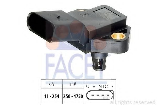 Senzor presiune aer SKODA FABIA I (6Y2) (1999 - 2008) FACET 10.3083 piesa NOUA