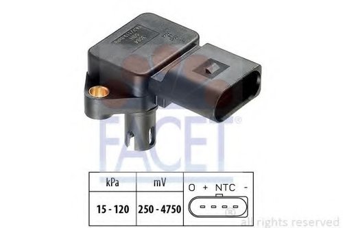 Senzor presiune aer VW BORA (1J2) (1998 - 2005) FACET 10.3084 piesa NOUA