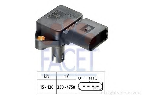 Senzor presiune aer VW CADDY II Caroserie (9K9A) (1995 - 2004) FACET 10.3084 piesa NOUA