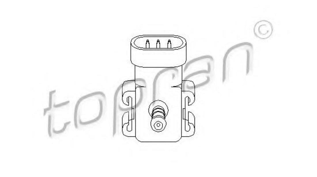 Senzor, presiune galerie admisie RENAULT MASTER II bus (JD) (1998 - 2010) TOPRAN 207 831 piesa NOUA