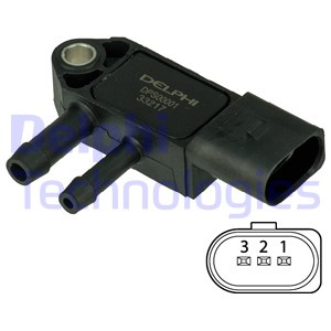 Senzor, presiune gaze evacuare (DPS00001 DELPHI) AUDI,SEAT,SKODA,VW