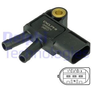 Senzor, presiune gaze evacuare (DPS00014 DELPHI) MERCEDES-BENZ