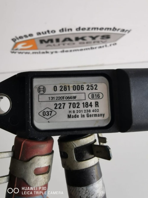 Senzor presiune gaze RENAULT CAPTUR / 1.5 DCI / 2008 - prezent / COD OEM - 227702184R