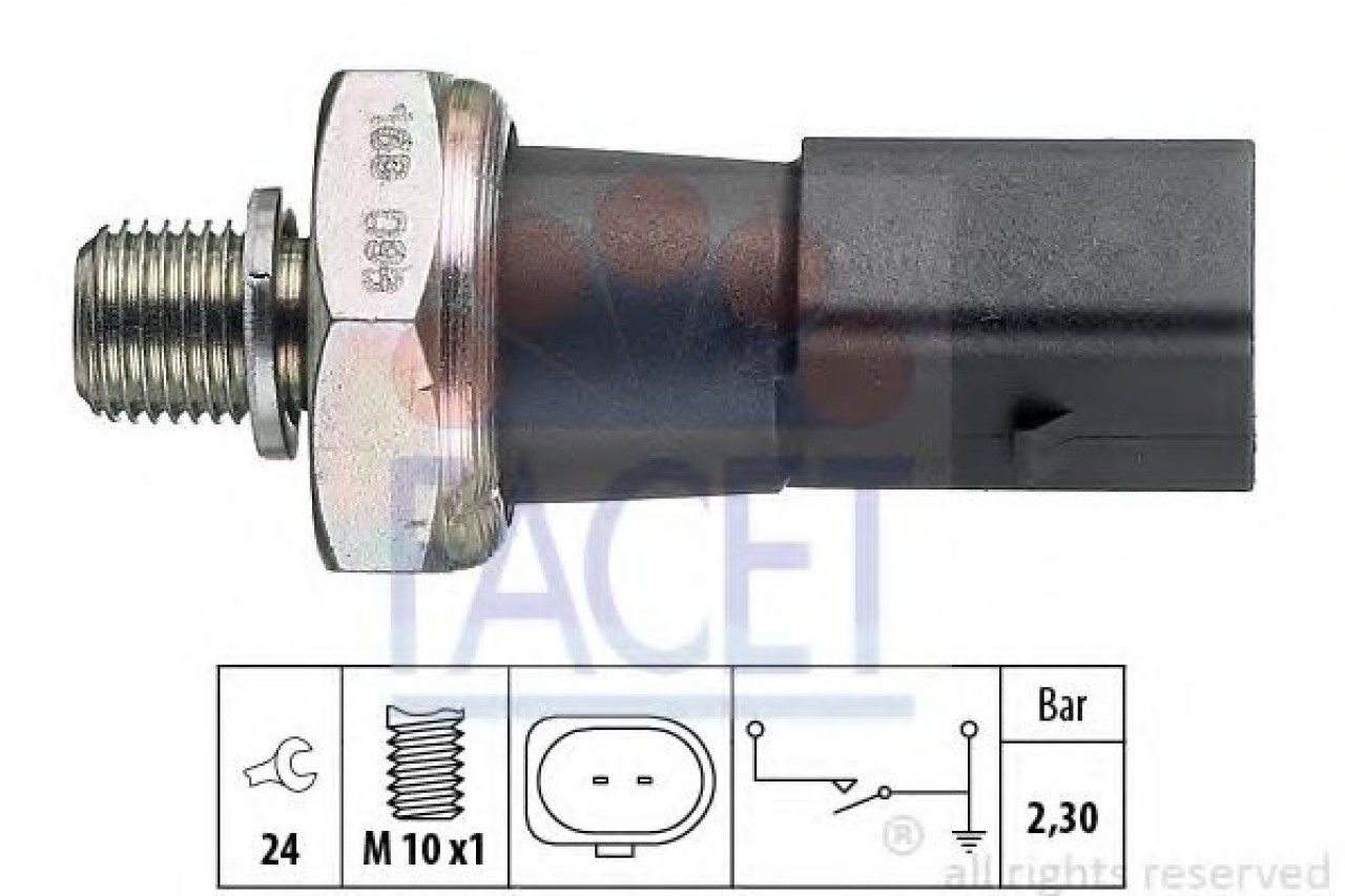 Senzor presiune ulei AUDI A6 (4G2, C7, 4GC) (2010 - 2016) FACET 7.0190 piesa NOUA