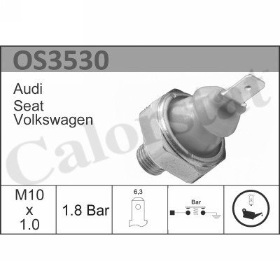 Senzor presiune ulei Carcas? filtru ulei (OS3530 CALORSTAT by Vernet) AUDI,SEAT,VW