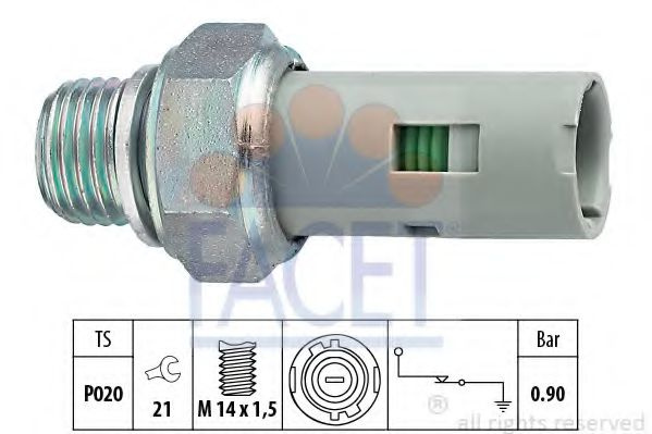 Senzor presiune ulei DACIA LOGAN II (2012 - 2016) FACET 7.0153 piesa NOUA
