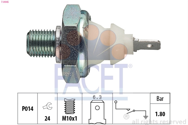 Senzor Presiune Ulei Facet Audi 7.0045