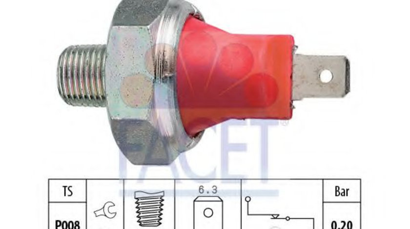 Senzor presiune ulei FIAT SEDICI (FY) (2006 - 2016) FACET 7.0035 piesa NOUA