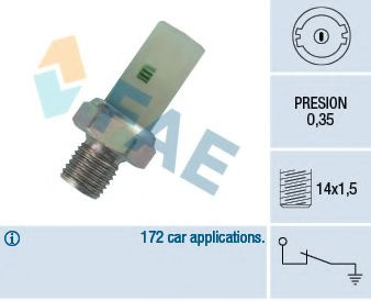 Senzor presiune ulei RENAULT ESPACE III (JE0) (1996 - 2002) FAE 12370 piesa NOUA