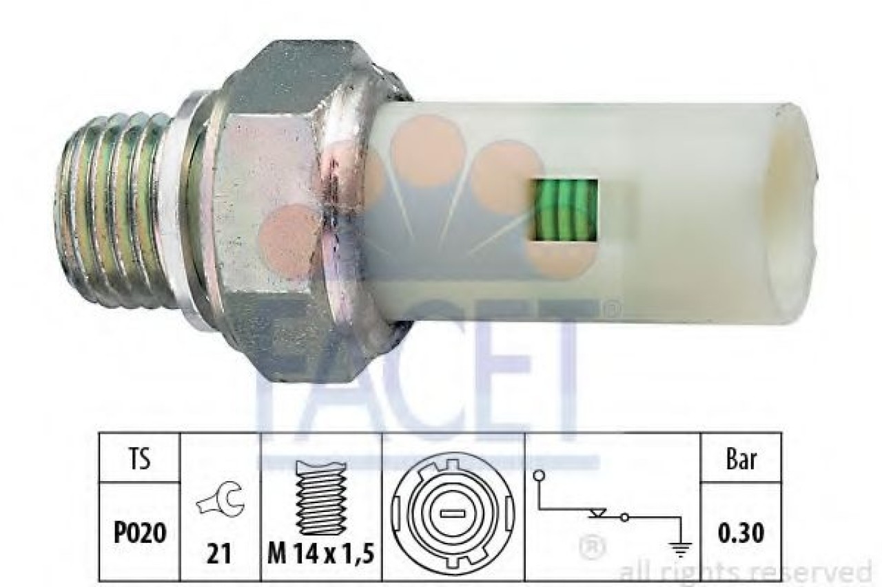 Senzor presiune ulei RENAULT MEGANE I (BA0/1) (1995 - 2004) FACET 7.0076 piesa NOUA
