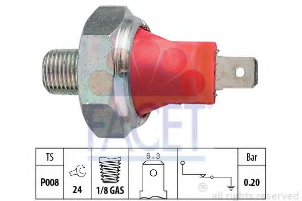 Senzor presiune ulei SUBARU FORESTER (SF) (1997 - 2002) FACET 7.0035 piesa NOUA