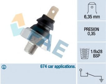 Senzor presiune ulei SUZUKI WAGON R+ (MM) (2000 - 2016) FAE 11610 piesa NOUA